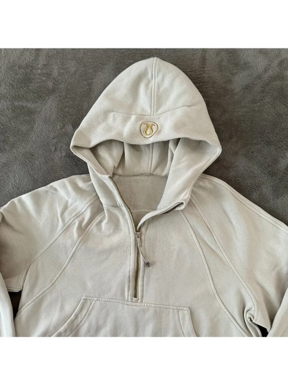 Lululemon Oversized Half Zip Cropped Hoodie Women's M/L Medium Large *flaw - Picture 3 of 6